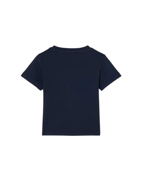 T-shirt blu con logo per neonato e bambino Lacoste 847025 UGW 