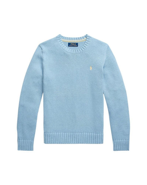 Maglione celeste con logo per bambini Ralph Lauren Kids 323970429002 CHAMBRAY BLUE 