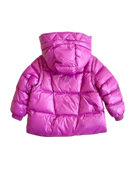 Piumino reversibile fucsia e bordeux per bambina Montereggi FW57707 58 