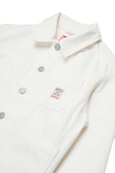 Giubbino in denim bianco per bambini Diesel J02546 K141 