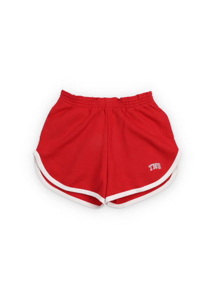 Shorts rosso in felpa con logo per bambina The New Society PEONY SHORT TULIP RED 