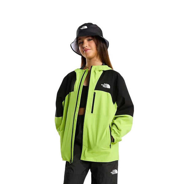 Giacca impermeabile black/lime con logo per bambini The North Face NF0A8AY47I2 7I21 