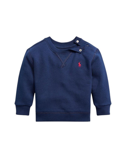 Felpa blu con logo per neonato Ralph Lauren Kids 320772102002 NAVY 