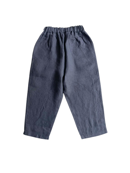 Pantalone in lino blu per neonato e bambino Fiorile 1450 024 