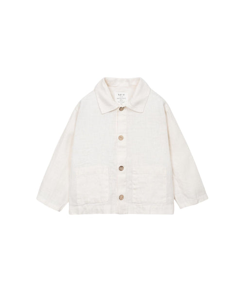 Camicia in lino panna per bambino Play up 3AS11251 P0088 