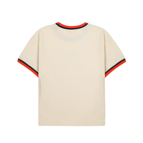 T-shirt beige con stampa per neonati e bambini Jelly Mallow JM2610147 CANDY 
