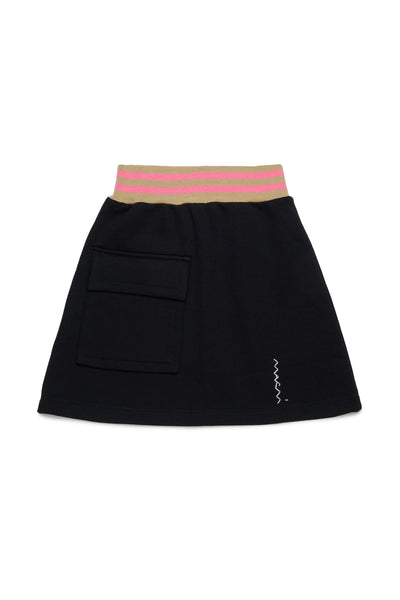 Gonna in felpa nera per bambina Marni M01551 0M900 
