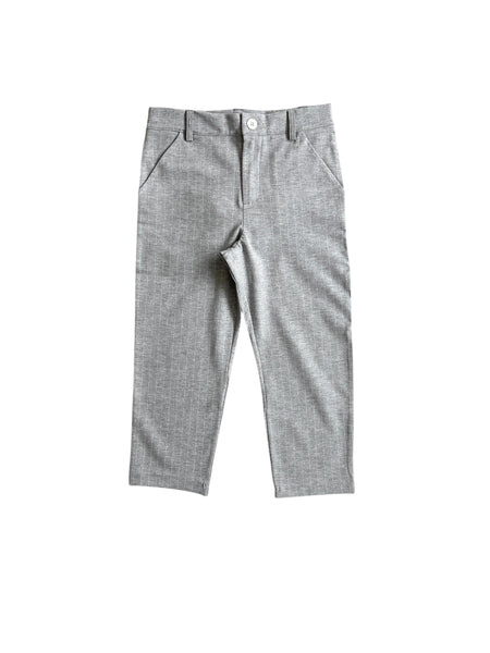Pantalone grigio gessato per neonato e bambino Fiorile 1436 001 