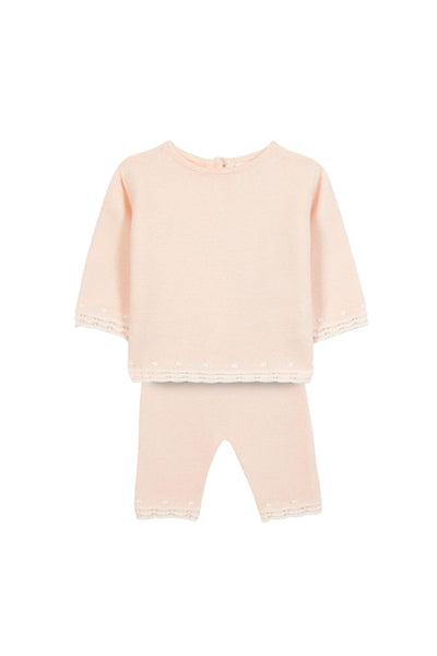 Set in maglia rosa per neonata Tartine et Chocolat CC36000-30 ROSEE 