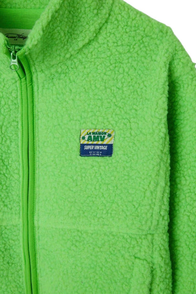 Giubbino orsetto verde fluo per bambini American Vintage KHOK16C VERT FLUO 