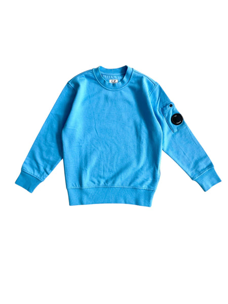 Felpa azzurra con logo per bambino C.P. Company CNF00X-LCA69 41100 