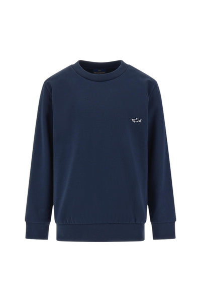 Felpa blu con logo per bambino Paul & Shark WUF00A-LDA60 42370 