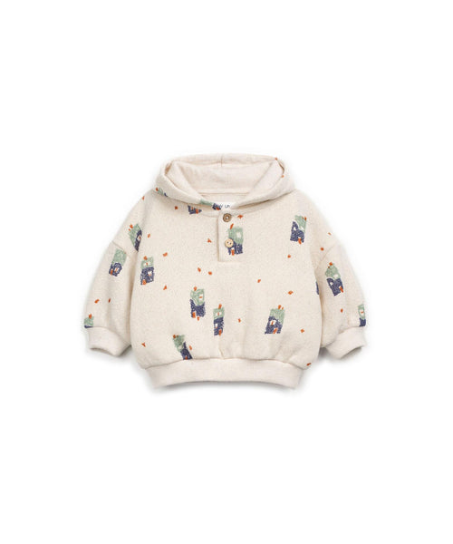 Maglia panna con stampa all over per neonati Play up 1AR11354 E73ON 