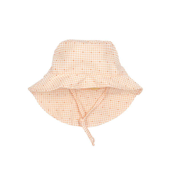 Cappellino mare check rosa e bianche per neonata Bamboom 983 PEACHY SQUARE 