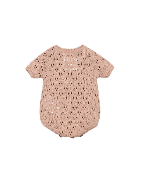 Tutina rosa in maglia lavorata per neonata Play up 0AS11508 P4147 
