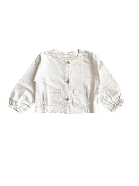 Giacca in denim panna per neonata e bambina Zhoe & Tobiah TON1 45 
