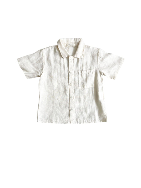 Camicia in lino beige per neonato e bambino Babe & Tess 03.618079 49 