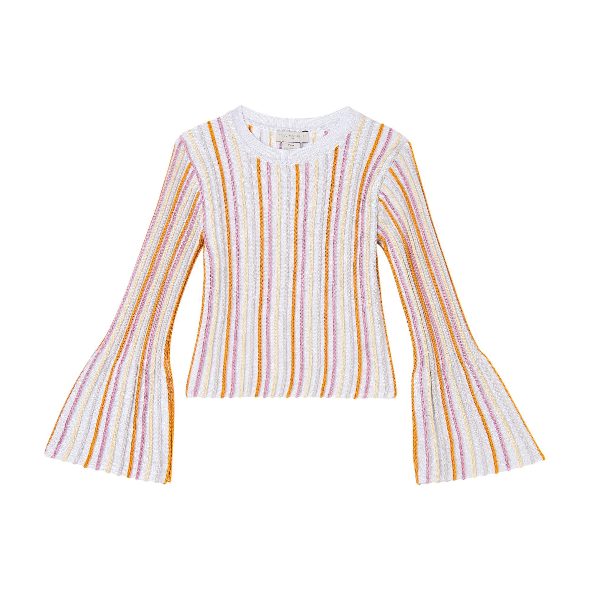 Maglia a costine in lurex multicolor Stella McCartney kids TX9B50-Z3394 999 