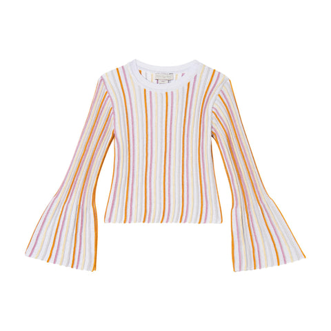 Maglia a costine in lurex multicolor Stella McCartney kids TX9B50-Z3394 999 