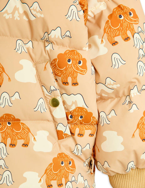 Piumino beige con stampa all over per neonati e bambini Mini Rodini 2571011413 BEIGE 