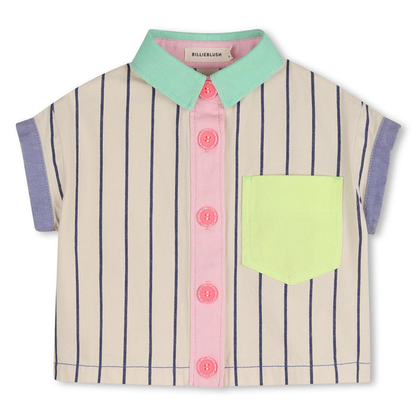 Camicia in denim multicolor a righe per bambina BILLIEBLUSH U21858 N48 