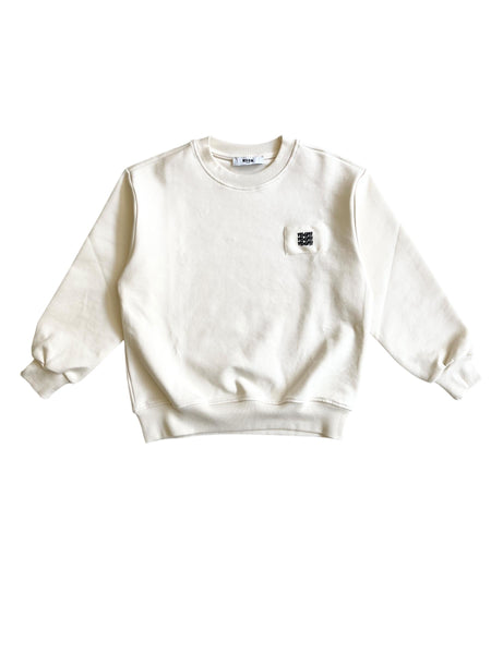 Felpa crema con logo per bambini Msgm S6MSJBSW224 013 