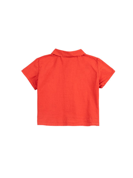 Camicia rossa con stampa all over per neonato Bobo Choses B126AB028 UNI 