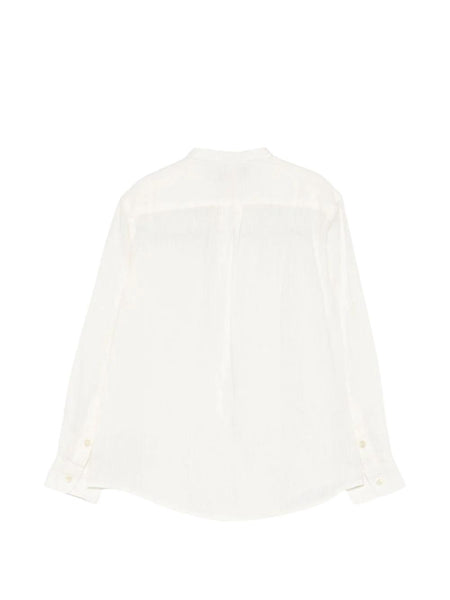 Camicia in lino bianca con logo per neonato e bambino Ralph Lauren Kids 322964592501 NEVIS 