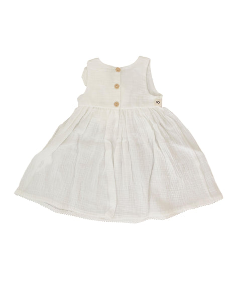 Abito panna con applicazioni per neonata Maperò M33230 PANNA 