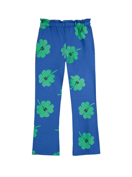 Pantalone in felpa blu con stampa all over per neonata e bambina Bobo Choses B225AC074 UNI 
