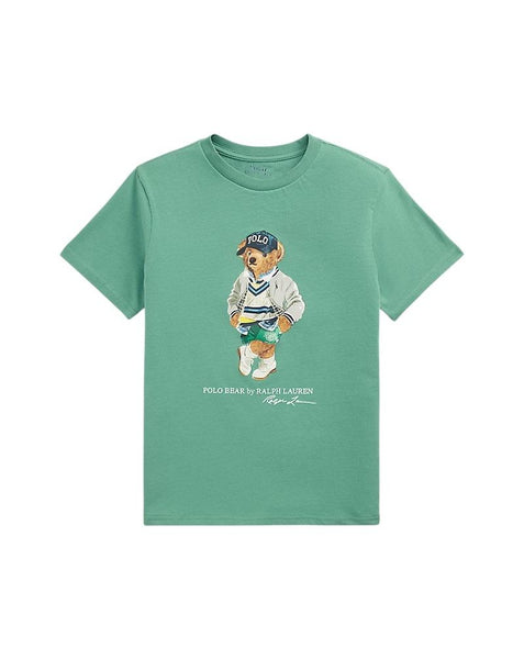 T-shirt verde con stampa per bambino Ralph Lauren Kids 323973121001 GREEN 
