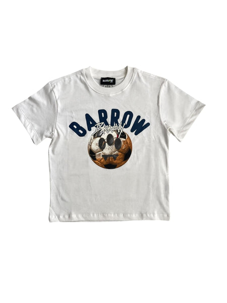 T-shirt panna con stampa per bambino Barrow F5BKJUTH240 013 