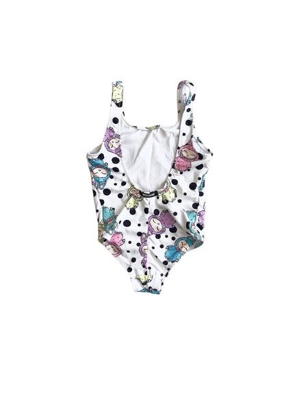 Costume intero con stampa all over per neonata  e bambina Mousse kids LKCI190 BABEFUR 