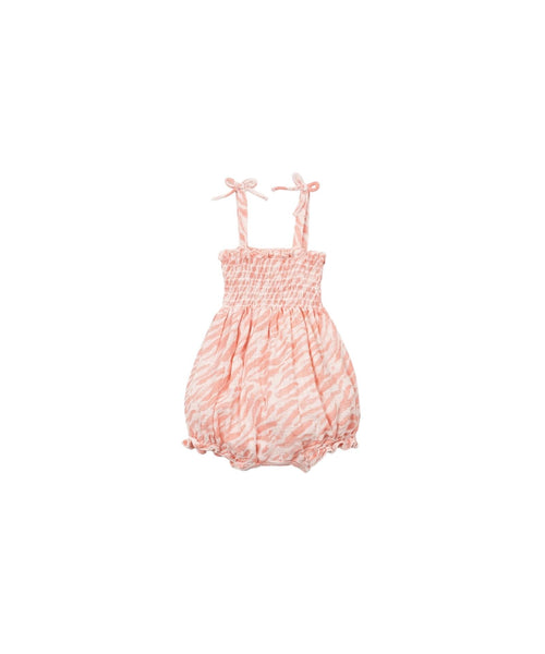 Tuta bianca con stampa zebrata rosa per neonata Play up 2AS11503 E756P 