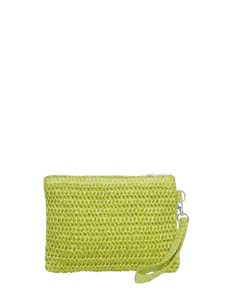 Pochette rafia lime con logo F**K FA26-SW007LI LIME 