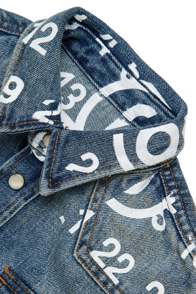 Camicia in denim con logo per bambini MM6 Maison Margiela M60950 M601 