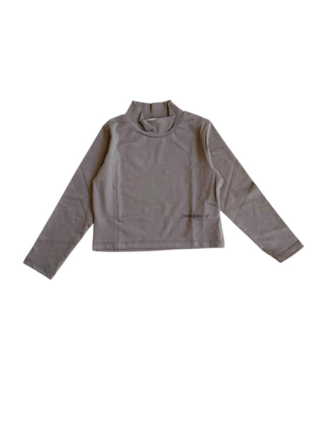 T-shirt cropped fango con logo per bambina Hinnominate 3641MY00118 FANGO 