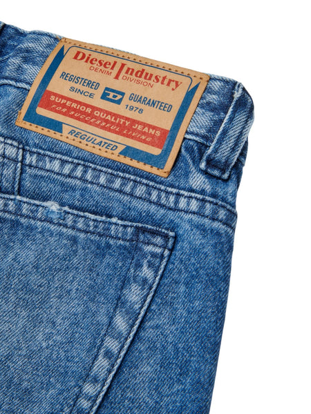 Jeans a zampa in denim blu per bambina Diesel J02343 KXBSV K01 