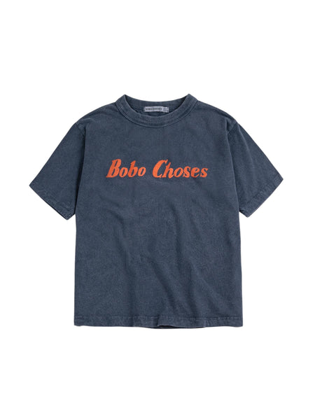 T-shirt blu con logo per neonato e bambino Bobo Choses B126AC014 UNI 