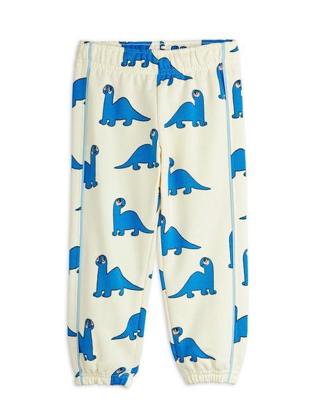 Pantalone in felpa panna con stampa all over per neonati e bambini Mini Rodini 2573012611 OFFWHITE 