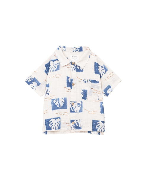 Camicia panna con stampa all over per bambino Play up 3AS11252 E757N 