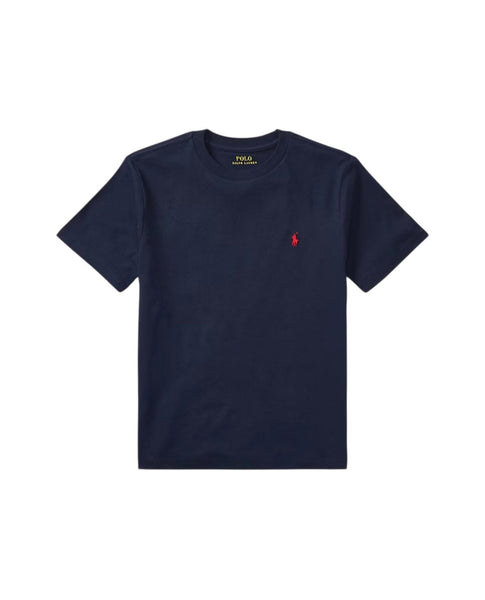 T-shirt blu con logo per bambino Ralph Lauren Kids 323832904037 CRUISE NAVY 