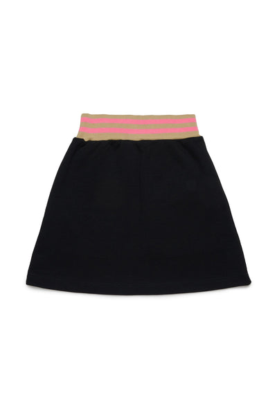 Gonna in felpa nera per bambina Marni M01551 0M900 