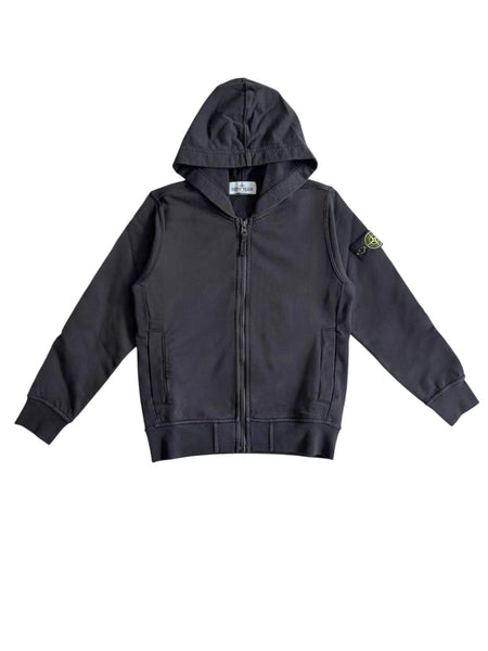 Felpa aperta nera con logo per bambino Stone Island L1S166100004 S0040 V0029 