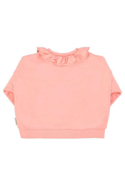 Felpa rosa con stampa per neonata e bambina Piupiuchick SS26.FLP2604 LIGHT PINK 