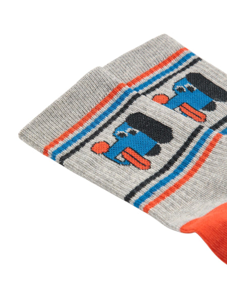 Calzino grigio con stampa per neonato e bambino Bobo Choses B225AI007 UNI 