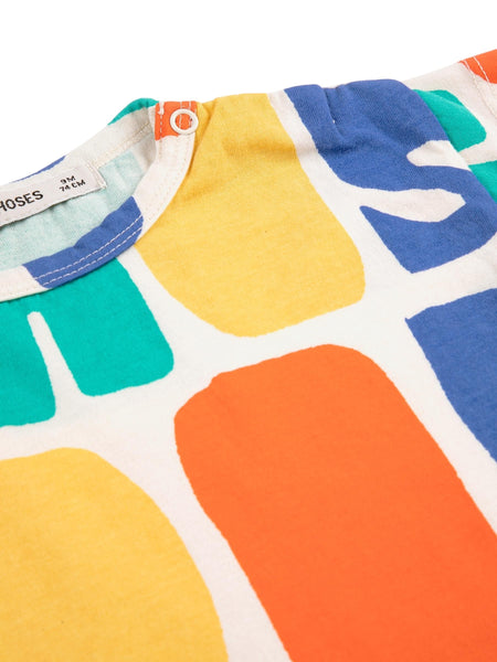 T-shirt con stampa all over multicolor per neonato Bobo Choses B126AB112 UNI 