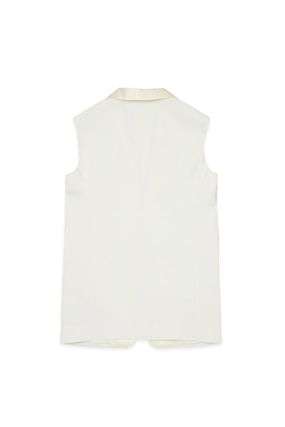 Giacca panna con logo per bambina MM6 Maison Margiela M60933 M6103 