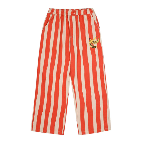 Pantalone a righe rosse e beige per neonati e bambini Jelly Mallow JM2610419 BANANA 