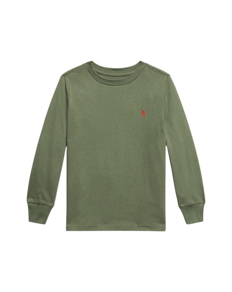 T-shirt oliva con logo per neonato e bambino Ralph Lauren Kids 322854677101 OLIVE 